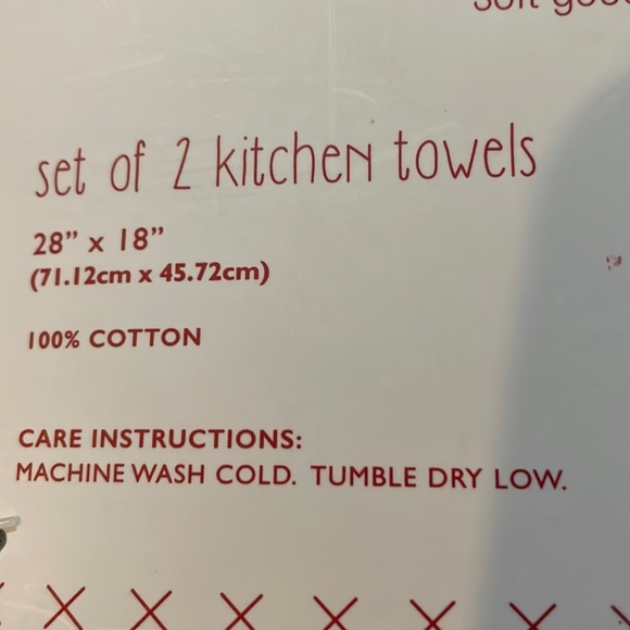 STITCH & WEFT NWT Christmas Season Set Of Two Kitchen Tea Towels Wooden Spoon - Picture 8 of 9